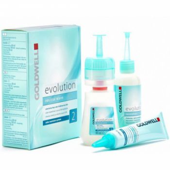 Goldwell Evolution Neutral Wave 2 - Нейтральная химическая завивка для пористых или окрашенных волос 100мл+80мл+30мл+2шт