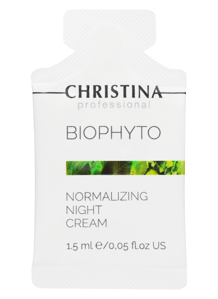 Christina Bio Phyto Normalizing Night Cream sachets kit - Нормализующий ночной крем в инд. саше 1,5 мл х 30 шт - вид 2 миниатюра