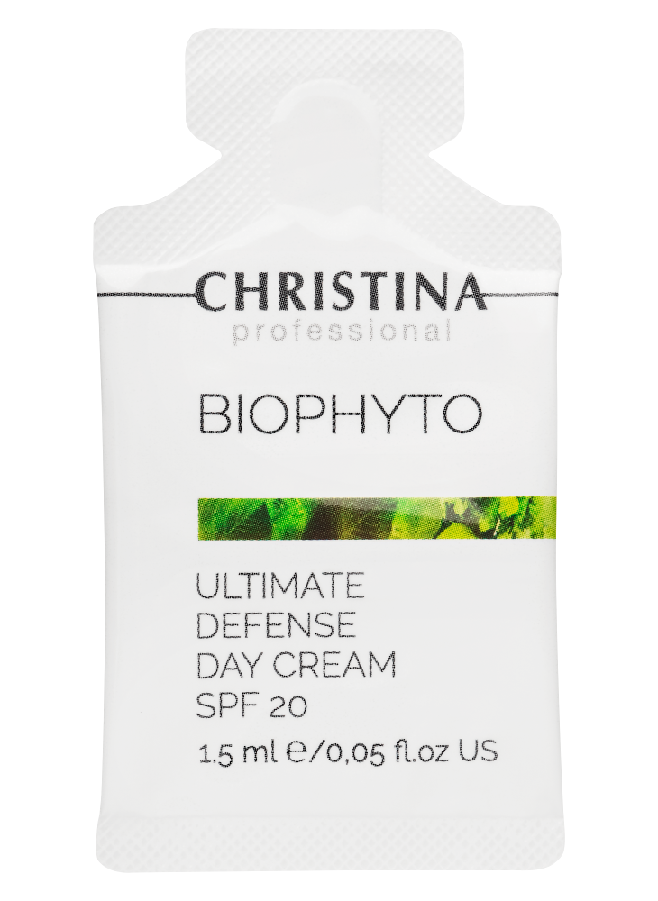 Christina Bio Phyto-Ultimate Defense Day Cream SPF-20 sachets kit - Дневной крем «Абсолютная защита» SPF 20 в инд. саше 1,5 мл х 30 шт - вид 2 миниатюра