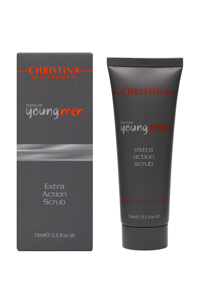 Christina Forever Young Men Extra Action Scrub – Скраб активного действия 75 мл - вид 1 миниатюра