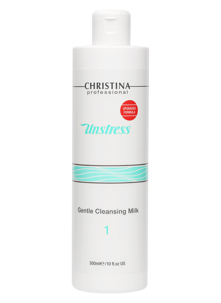 Christina Unstress Gentle Cleansing Milk – Нежное очищающее молочко (шаг 1) 300 мл - вид 1 миниатюра