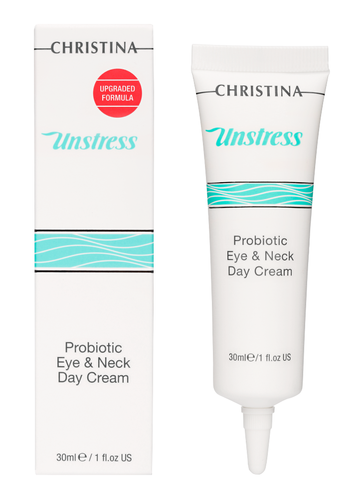 Christina Unstress Probiotic Day Cream Eye & Neck SPF 8 – Дневной крем пробиотического действия для кожи вокруг глаз и шеи SPF 8 30 мл - вид 1 миниатюра