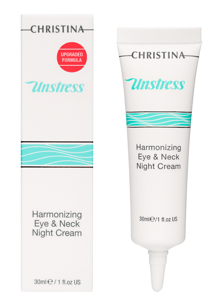 Christina Unstress Harmonizing Eye & Neck Night Cream – Гармонизирующий ночной крем для кожи вокруг глаз и шеи 30 мл - вид 1 миниатюра