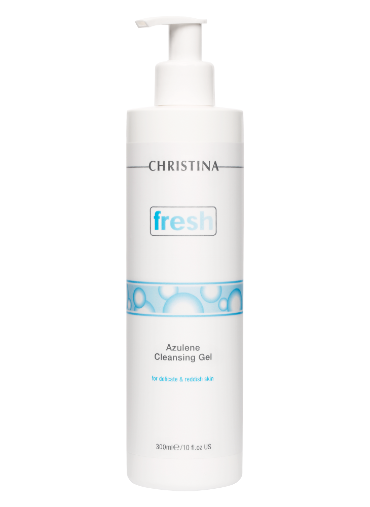 Christina Fresh Azulene Cleansing Gel for delicate & reddish skin – Азуленовый очищающий гель для чувствитетельной и склонной к покраснениям кожи 300 мл - вид 1 миниатюра