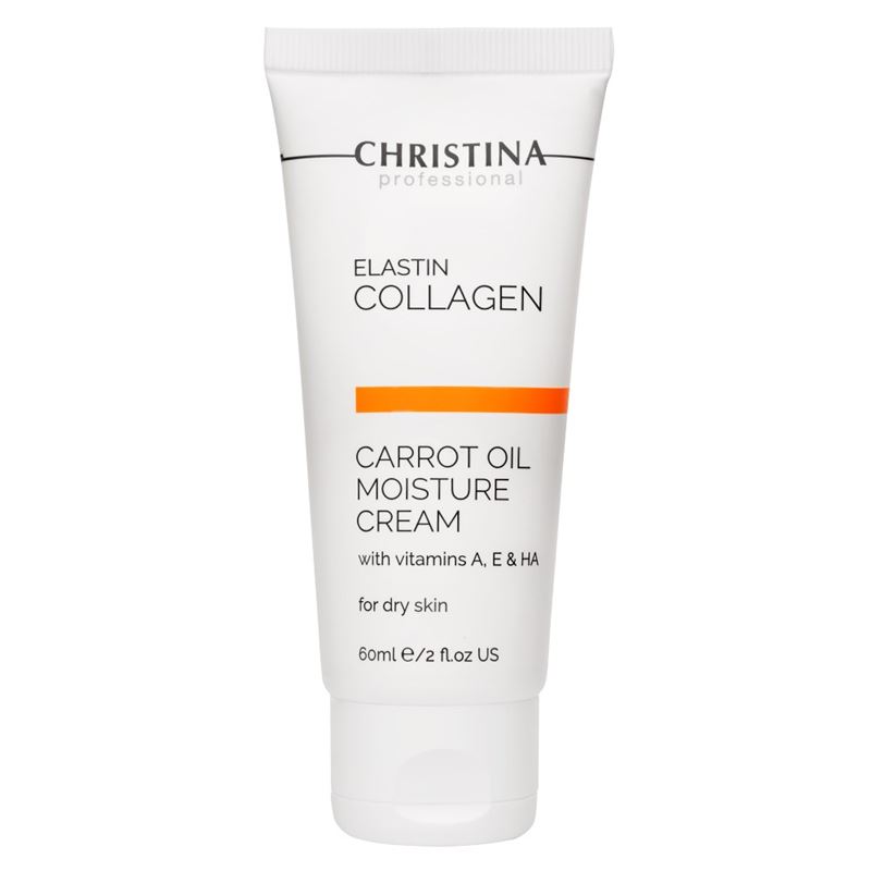 Christina ElastinCollagen Carrot Oil Moisture Cream with Vitamins A, E & HA for dry skin – Увлажняющий крем с витаминами A, E и гиалуроновой кислотой для сухой кожи 60 мл - вид 1 миниатюра