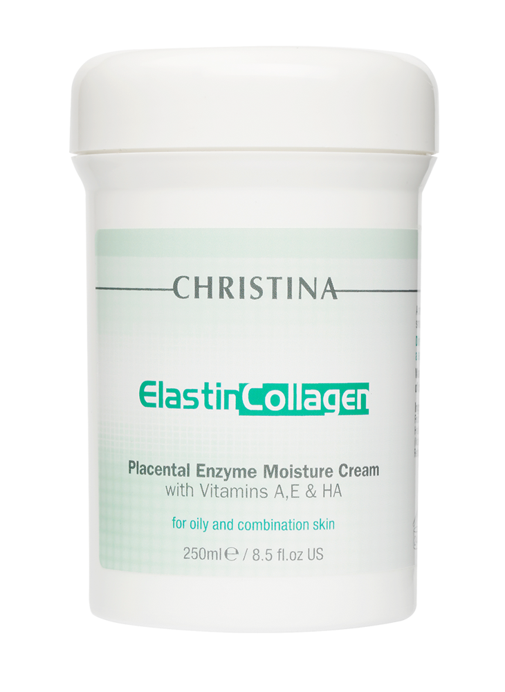 Christina ElastinCollagen – Увлажняющий крем с витаминами A, E и гиалуроновой кислотой для жирной и комбинированной кожи 250 мл - вид 1 миниатюра