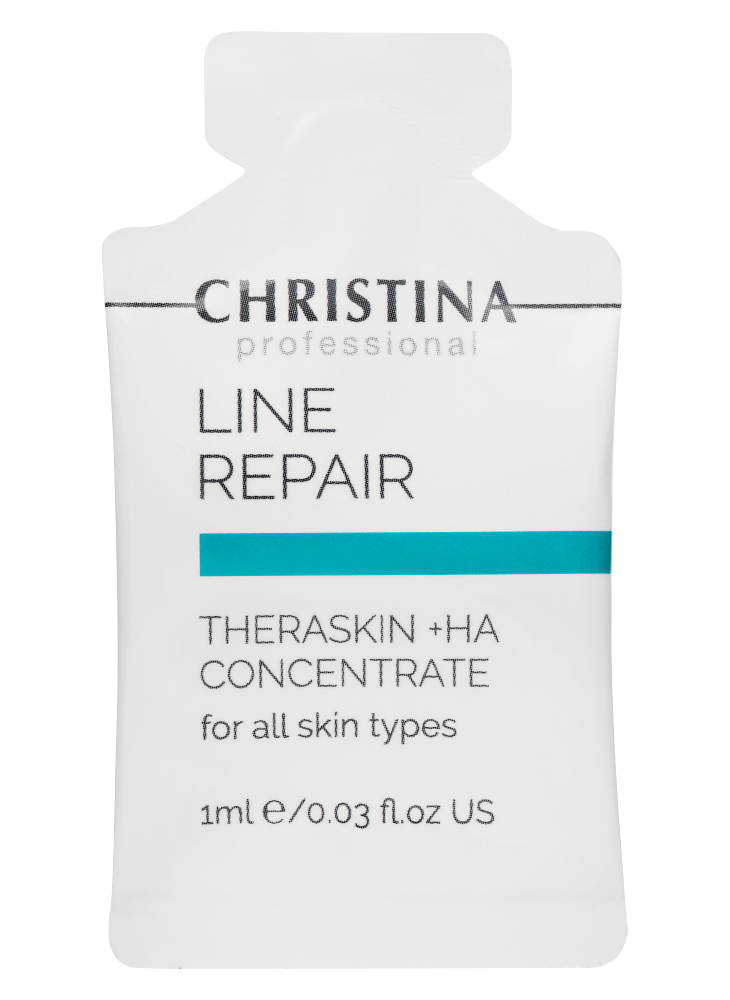 Christina Line Repair Theraskin+HA Concentrate sachets - Регенерирующие увлажняющие капли с гиалуроновой кислотой Тераскин в инд. саше 1 мл х 30 шт - вид 2 миниатюра