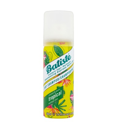 Batiste Dry Shampoo Tropical - Сухой шампунь с ароматом пляжной экзотики и фруктов 50мл