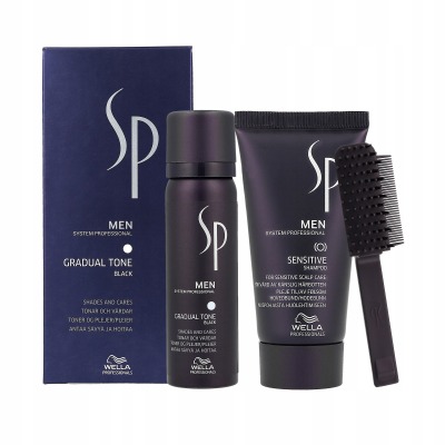 Wella SP Just Men Набор для закрашивания седины (черный) Gradual Tone Black, 60+30мл