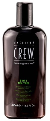 American Crew Tea Tree 3-in-1 - Шампунь, кондиционер и гель для душа 3 в 1 450 мл