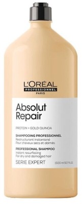 Loreal Absolut Repair Gold Shampoo - Шампунь для восстановления поврежденных волос с золотой текстурой (Реновация) 1500 мл