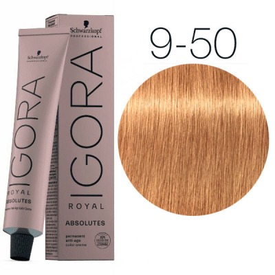 Schwarzkopf Краска IGORA Royal Absolutes 9-50 Блондин золотистый натуральный, 60мл