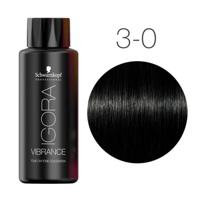 Schwarzkopf Vibrance Крем-краска для волос 3-0 темный коричневый 60 мл