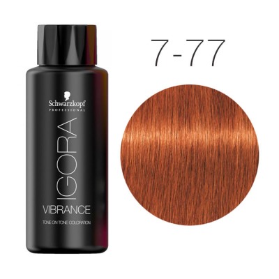 Schwarzkopf Vibrance Крем-краска для волос 7-77 средний русый медный экстра 60 мл - вид 1 миниатюра