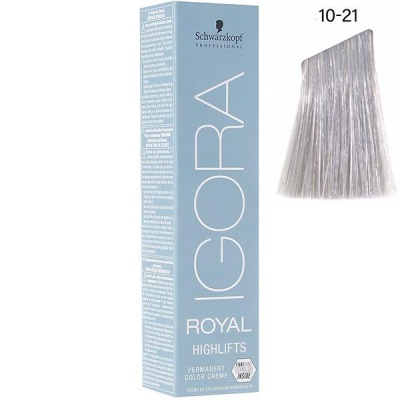 Schwarzkopf Краска IGORA Royal 10-21 Экстрасветлый блондин пепельный сандрэ, 60мл - вид 1 миниатюра