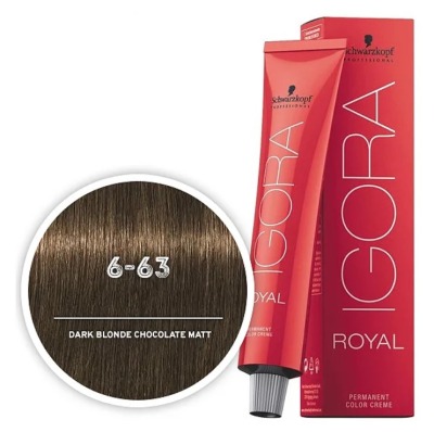 Schwarzkopf Краска IGORA Royal 6-63 Темный русый шоколадный матовый 60 мл - вид 1 миниатюра