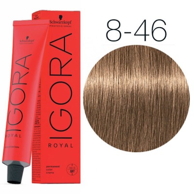 Schwarzkopf Краска IGORA Royal 8-46 Светлый русый бежевый шоколадный 60 мл - вид 1 миниатюра