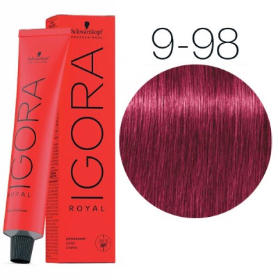 Schwarzkopf Краска IGORA Royal 9-98 Блондин фиолетовый красный 60 мл - вид 1 миниатюра