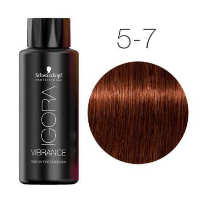 Schwarzkopf Vibrance Крем-краска для волос 5-7 Светлый коричневый медный 60 мл