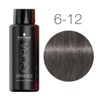 Schwarzkopf Vibrance Крем-краска для волос 6-12 Темный русый сандрэ пепельный 60 мл - вид 1 миниатюра