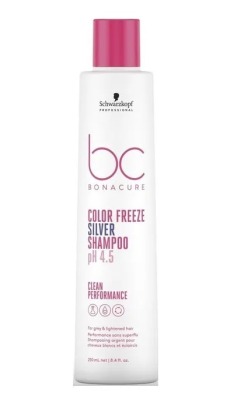 Schwarzkopf BC Bonacure Color Freeze Silver - Шампунь нейтрализующий Clean Performance 250 мл - вид 1 миниатюра