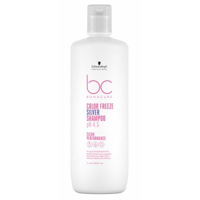 Schwarzkopf BC Bonacure Color Freeze Silver - Шампунь нейтрализующий Clean Performance 1000 мл - вид 1 миниатюра