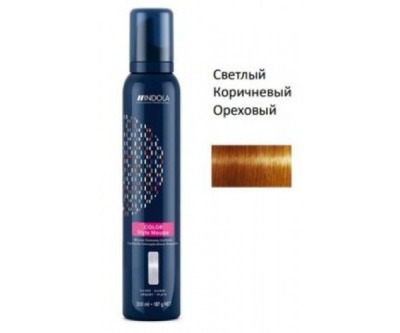 Schwarzkopf Indola Color Style Mousse Оттеночный мусс для укладки волос Светлый Коричневый Ореховый 200мл