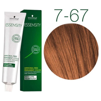 Schwarzkopf Essensity 7-67 (СРЕДНИЙ РУСЫЙ ШОКОЛАДНЫЙ МЕДНЫЙ) Безаммиачный краситель 60 мл