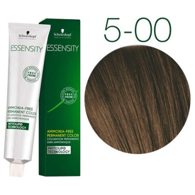 Schwarzkopf Essensity 5-00 (CВЕТЛЫЙ КОРИЧНЕВЫЙ НАТУРАЛЬНЫЙ ЭКСТРА) Безаммиачный краситель 60 мл - вид 1 миниатюра