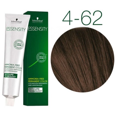 Schwarzkopf Essensity 4-62 (CРЕДНЕ КОРИЧНЕВЫЙ ШОКОЛАДНЫЙ ПЕПЕЛЬНЫЙ) Безаммиачный краситель 60 мл