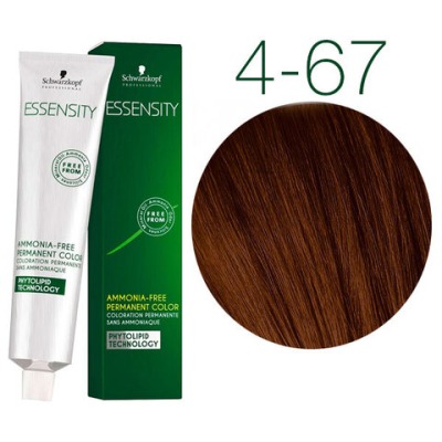 Schwarzkopf Essensity 4-67 (CРЕДНЕ КОРИЧНЕВЫЙ ШОКОЛАДНЫЙ МЕДНЫЙ) Безаммиачный краситель 60 мл