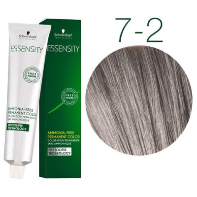 Schwarzkopf Essensity 7-2 (СРЕДНИЙ РУСЫЙ ПЕПЕЛЬНЫЙ) Безаммиачный краситель 60 мл - вид 1 миниатюра