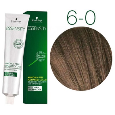 Schwarzkopf Essensity 6-0 (ТЕМНЫЙ РУСЫЙ НАТУРАЛЬНЫЙ) Безаммиачный краситель 60 мл