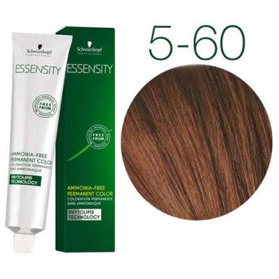 Schwarzkopf Essensity 5-60 (СВЕТЛЫЙ КОРИЧНЕВЫЙ ШОКОЛАДНЫЙ НАТУРАЛЬНЫЙ) Безаммиачный краситель 60 мл - вид 1 миниатюра